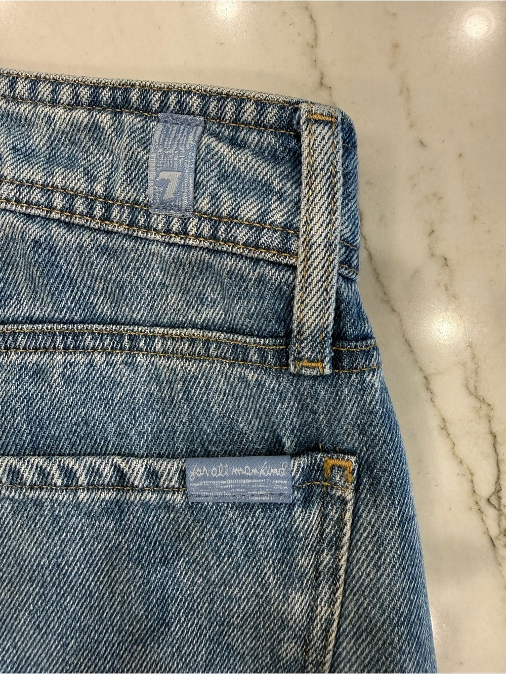 7 For All Mankind Light Blue Modern Dojo Trouser Jeans - Picture 6 of 9